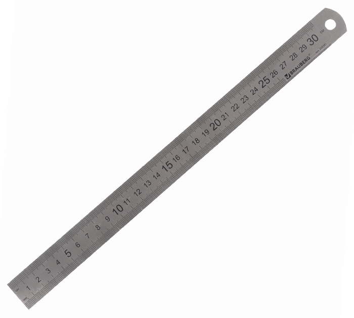 Линейка Brauberg металлическая, 30см
