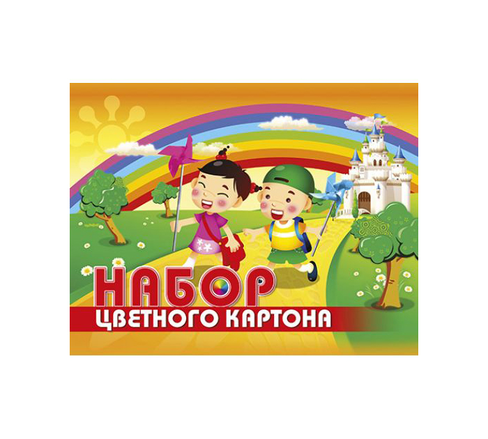 Картон для детского творчества А4, 6 цветов, 12 листов