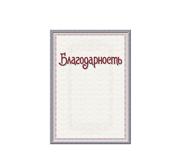 Благодарность  А4, 250 г/м²