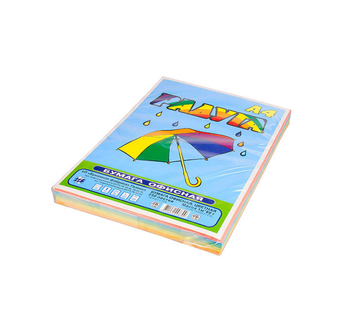 Бумага цветная Гознак «Радуга» А4, 80 г/м², 5 цветов, 250л