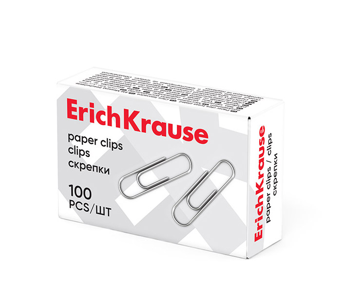 Скрепки 100шт. никел. Erich Krause 50мм