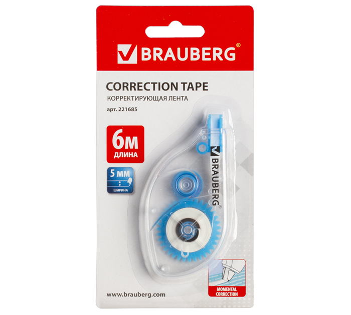 Корректор-лента Brauberg 5мм, 6м