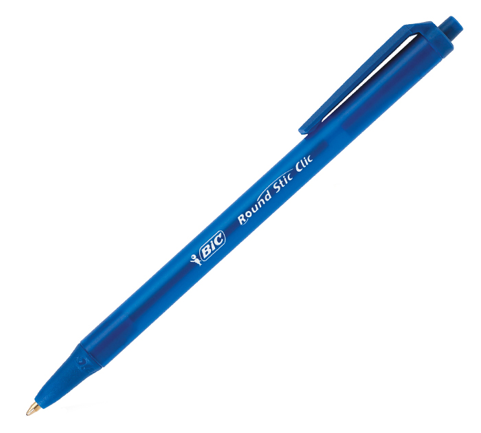 Ручка автоматическая BiC «Round Stic Clic» синий стержень, 1.0мм