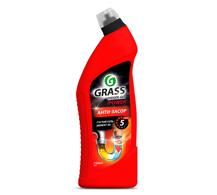 Средство для чистки труб Grass «Digger-Gel» 750мл