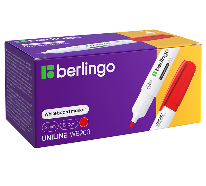 Маркер для белой доски Berlingo красный, 2 мм