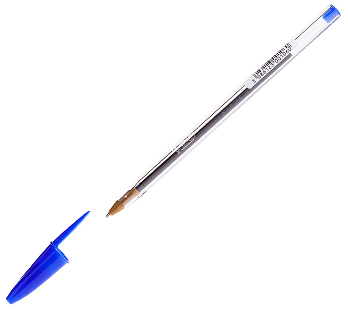 Ручка шар. син. Bic Cristal пишущ.узел 1.0мм линия 0.4мм