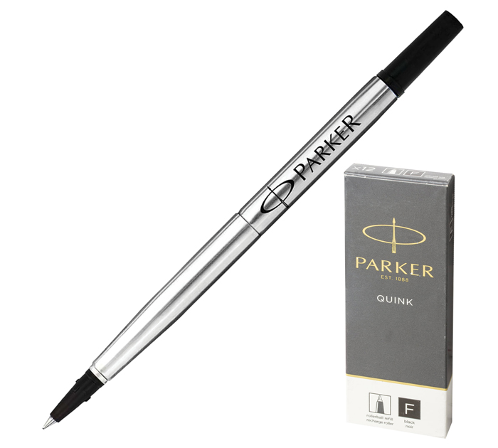 Стержень для роллера Parker «Refill Roller Ball» черный, 116мм, узел 0.8мм, линия письма 0.5мм