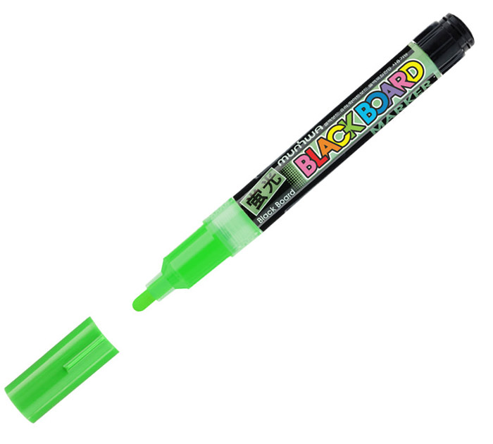 Маркер меловой MunHwa Black Board Marker зеленый, для стекла и черной доски, 3мм