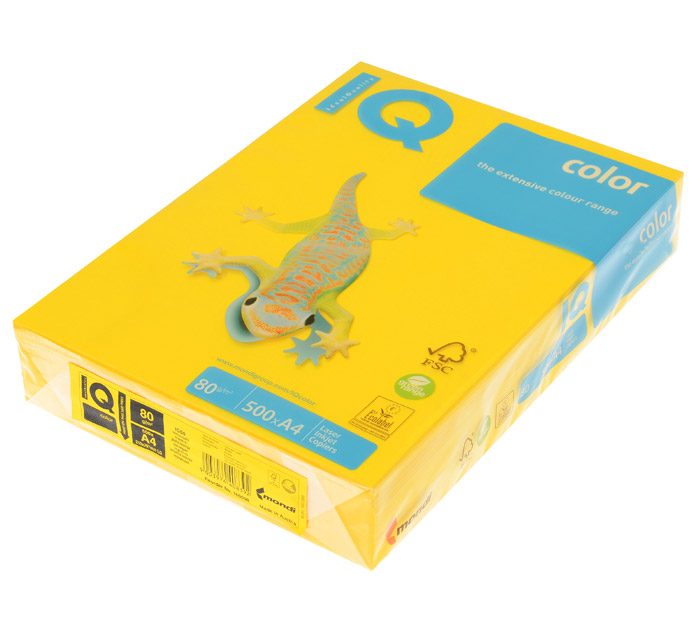Бумага цветная IQ Color А4, 80 г/м², горчичная, 500л