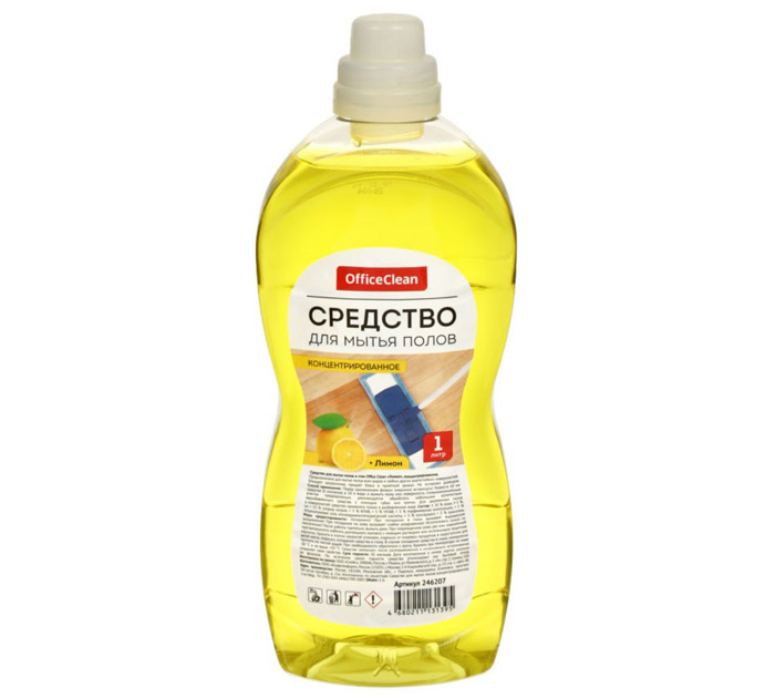 Средство для мытья полов Office Clean «Лимон» 1000мл