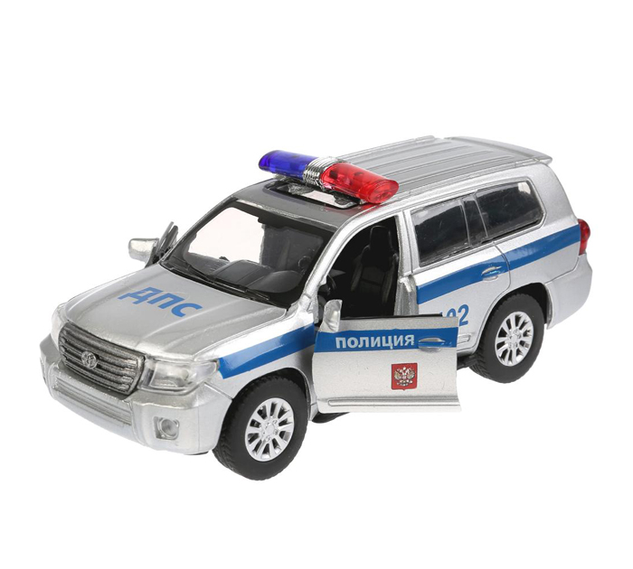 Игрушка Технопарк «Машинка инерционная» Toyota land cruiser полиция, 12см, металлическая, от 3-х лет