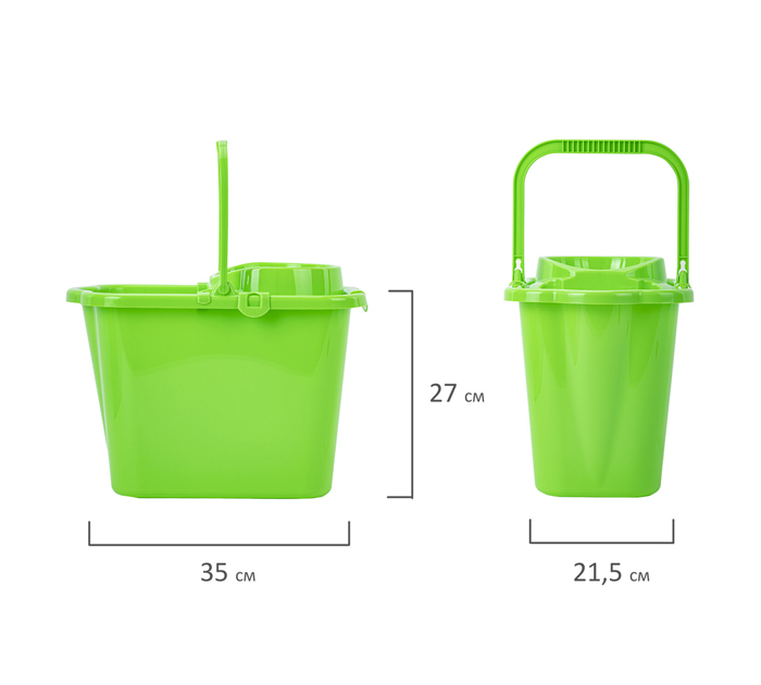 Ведро Idea пластиковое, с отжимом, 9.5л