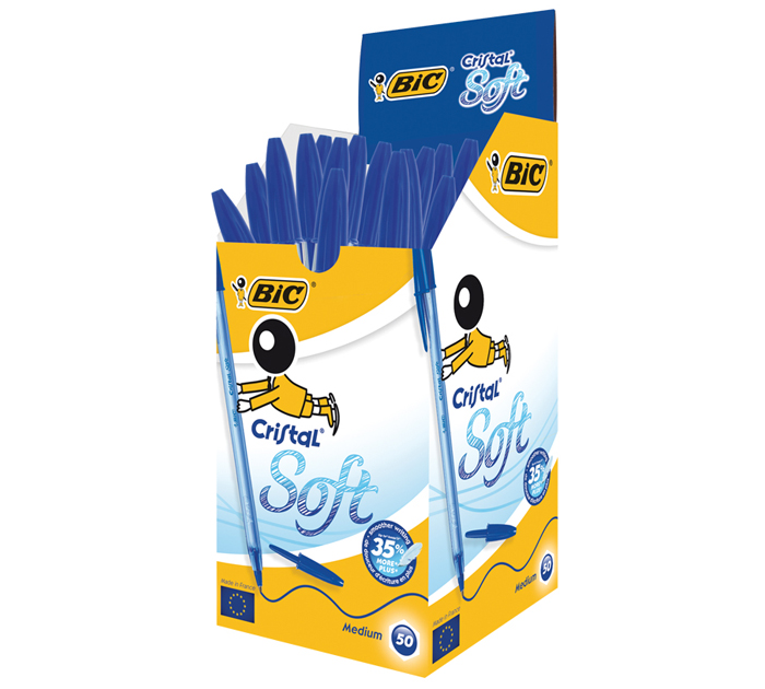 Ручка шариковая Bic «Cristal Soft» синий стержень, 1.2мм