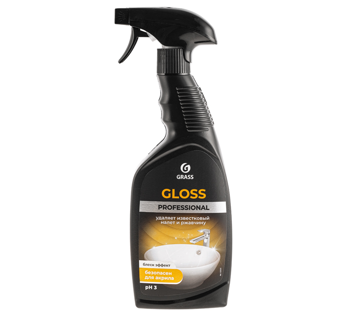 Средство для мытья сантехники и кафеля Grass «Gloss Professional» 600мл