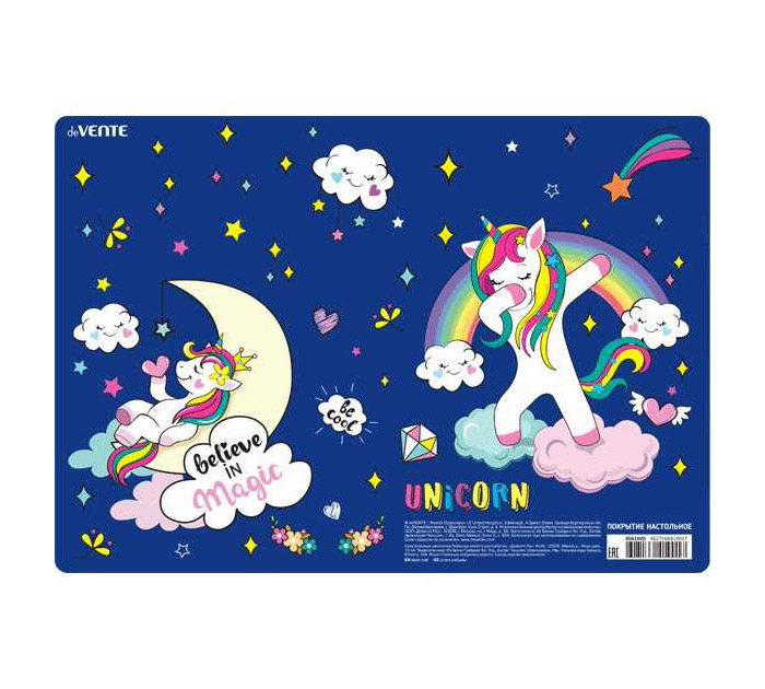 Подложка настольная deVente «Magic unicorn» 330х230мм
