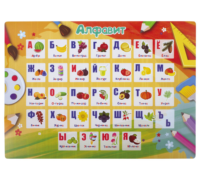 Подложка настольная Пифагор «Alphabet» 460х330мм