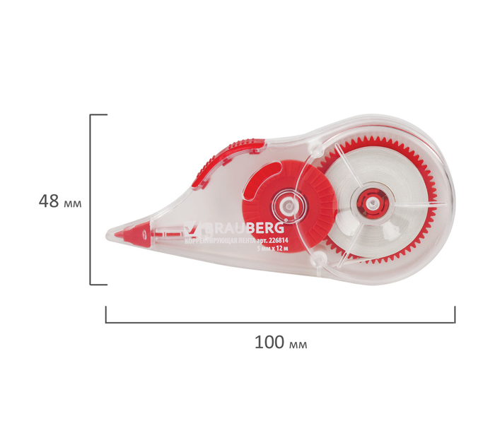 Корректор-лента Brauberg 5мм, 12м