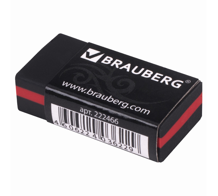 Ластик Brauberg «BlackJack» черный, 40х20х11мм