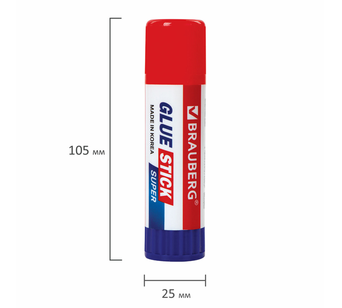 Клей-карандаш Brauberg «Super» 21г