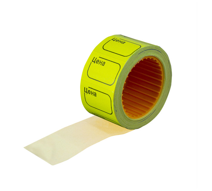 Ценник Brauberg 30х20мм, желтый, 250шт