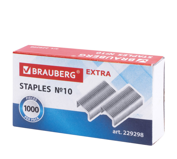 Скобы Brauberg «Extra» №10, на 20л, 1000шт