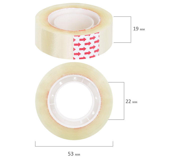Скотч канцелярский Brauberg 19мм, 33м