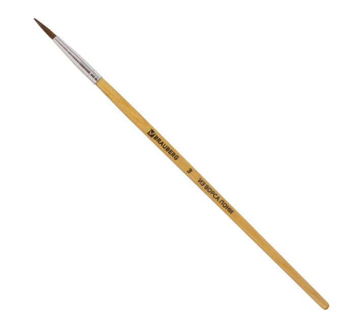 Кисть Brauberg №3, пони, круглая