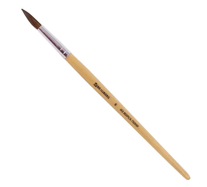 Кисть Brauberg №6, пони, круглая