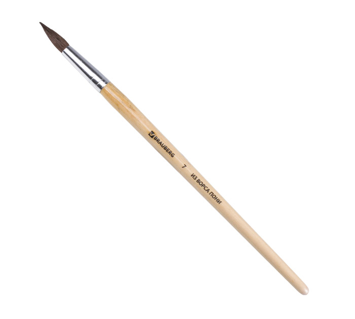 Кисть Brauberg №7, пони, круглая