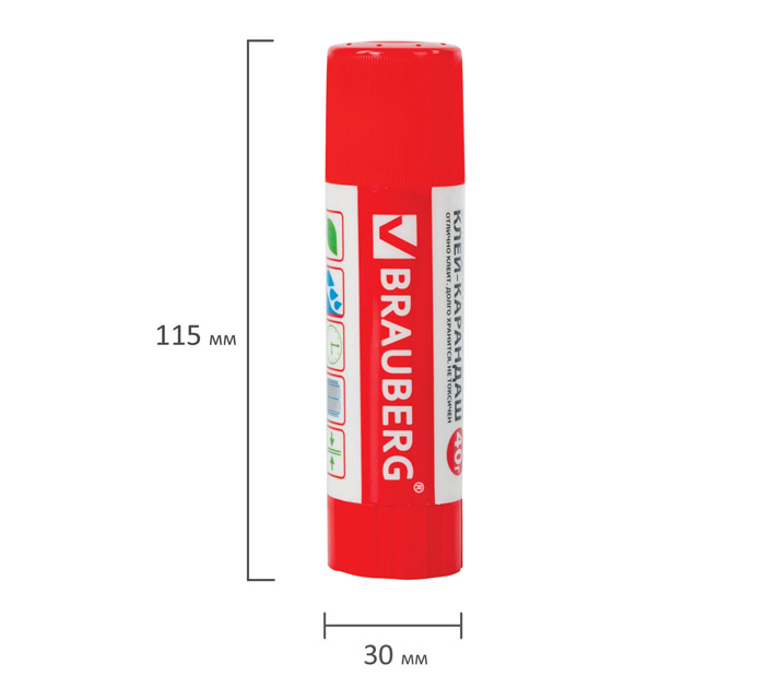 Клей-карандаш Brauberg 40г