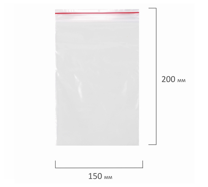 Пакет Zip Lock Brauberg 30х20см, 40мкм, 100шт