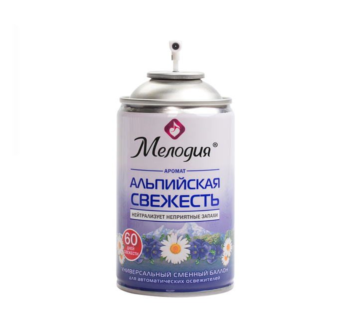 Освежитель воздуха Мелодия «Aльпийская свежесть» сменный баллон, 250мл