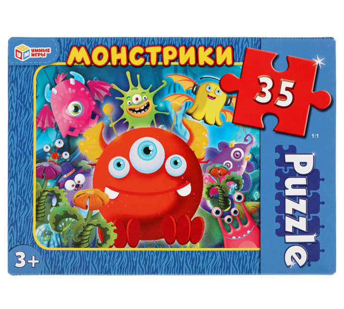 Пазл Умные игры «Монстрики» 35 элементов, макси