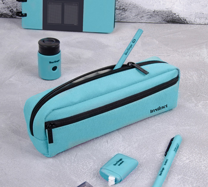 Пенал-косметичка Berlingo «Instinct mint» 210х60х50мм, 1 отделение, 1 карман
