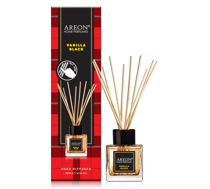 Ароматизатор воздуха AreonHomePerfume «Sticks Reed Diffusers Vanilla Black» 50мл