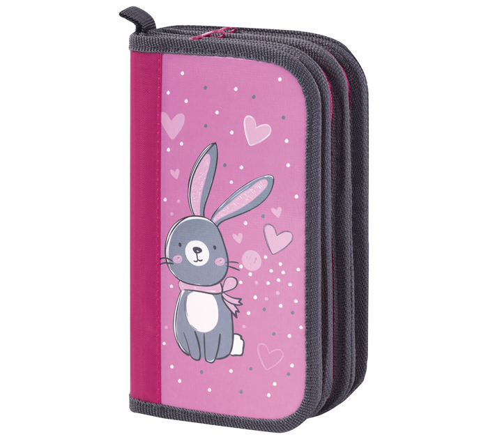 Пенал с 3 отделениями Пифагор «Adorable bunny» 190х110мм