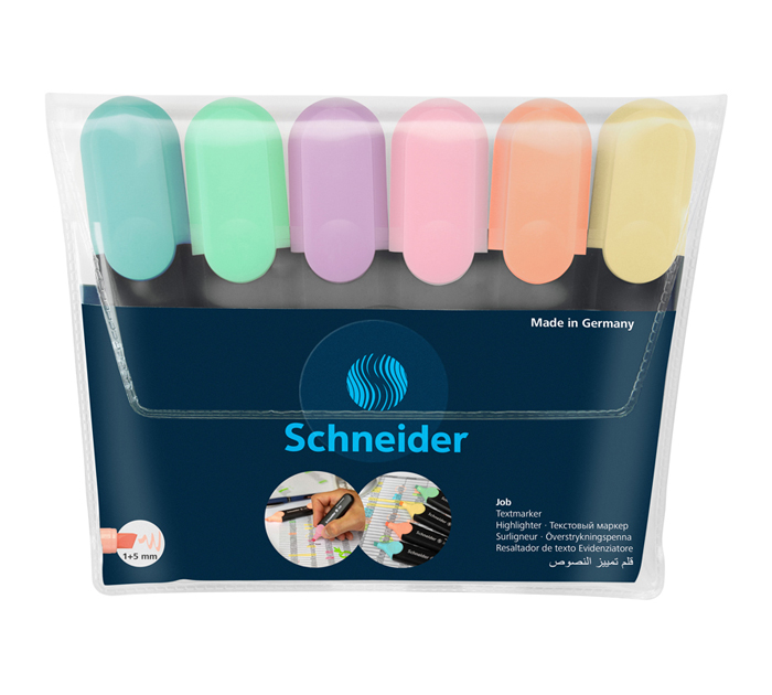 Маркеры текстовые (набор) Schneider «Job» 6шт, 1-5мм