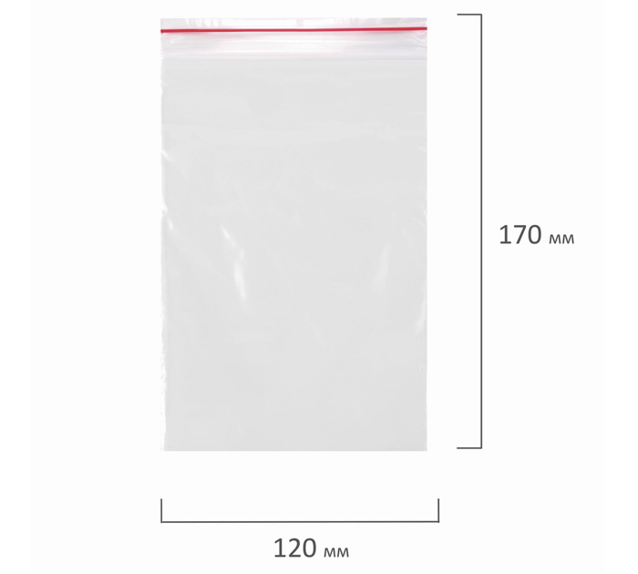Пакет Zip Lock Brauberg 12х17см, 35мкм, 100шт