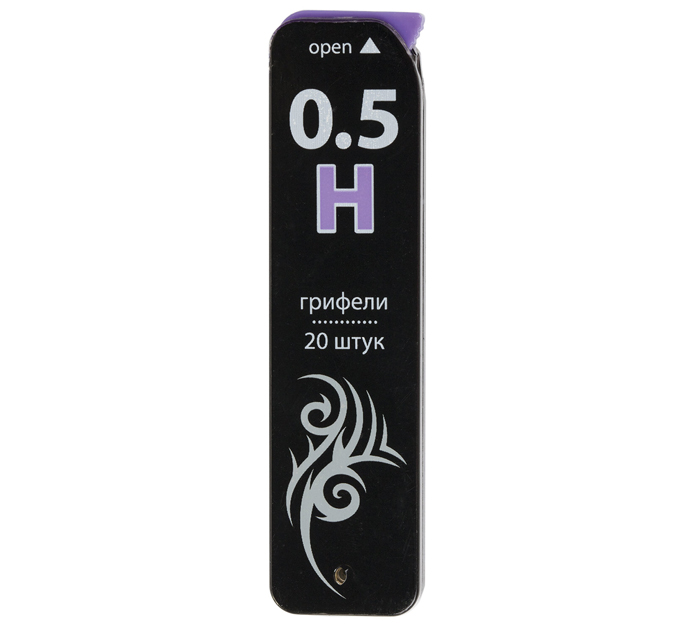 Грифель Brauberg «Black Jack» H, 0.5мм, 20шт