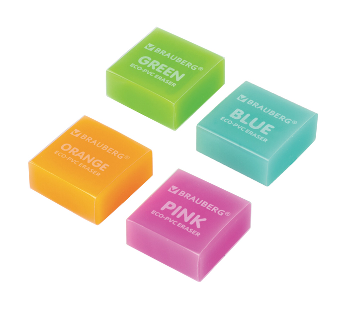 Ластик Brauberg «E-Color» 28х28х12мм