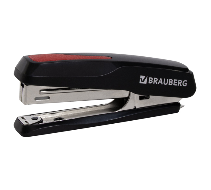 Степлер Brauberg «Extra» №10, на 20л, черно-красный
