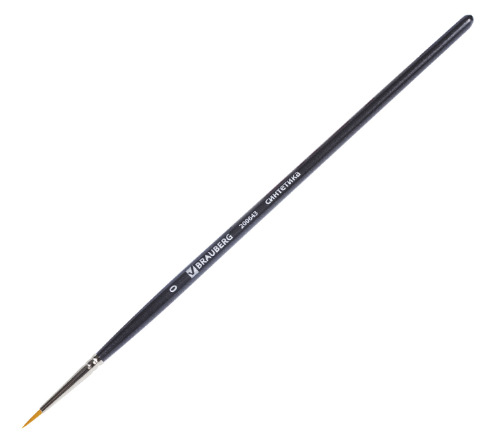 Кисть Brauberg Art «Classic» №0, синтетика, жесткая, круглая