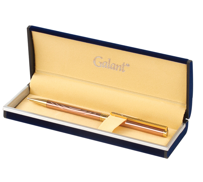 Ручка подарочная шариковая Galant «Astron gold» синий стержень, узел 0.7мм, корпус розовое золото, в футляре