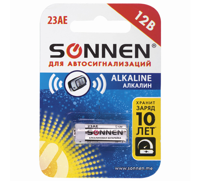 Элемент питания Sonnen 23АЕ, для автосигнализаций