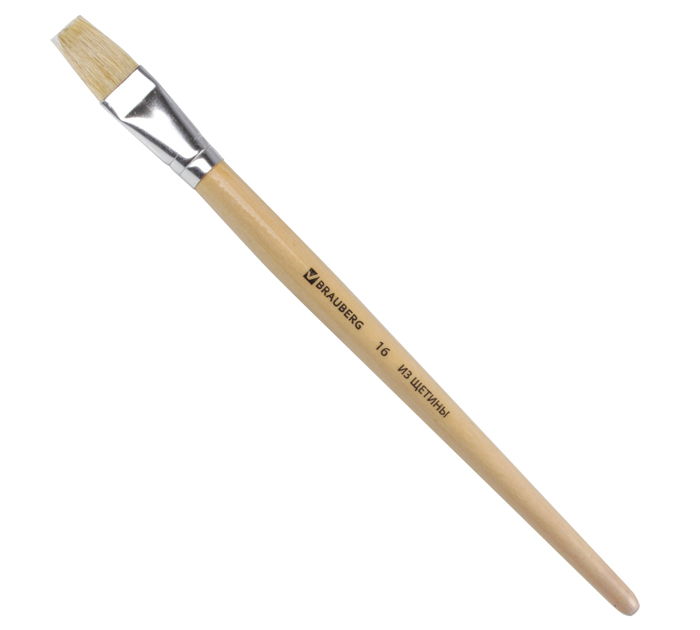 Кисть Brauberg №16, щетина, плоская