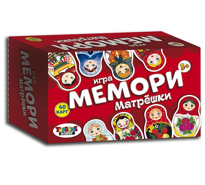 Игра настольная Мемори «Матрешки» 40 карточек, от 3-х лет