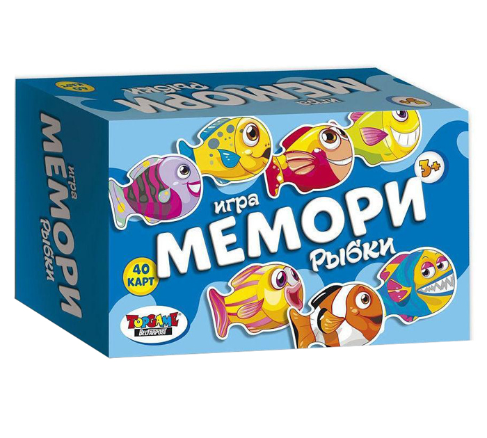 Игра настольная Мемори «Рыбки» 40 карточек, от 3-х лет