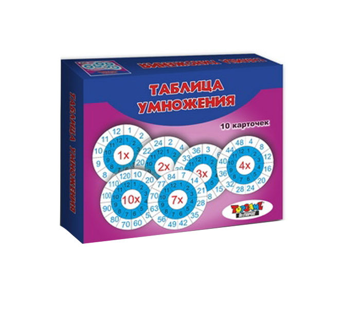 Игра развивающая «Таблица умножения» 10 карточек, от 3-х лет