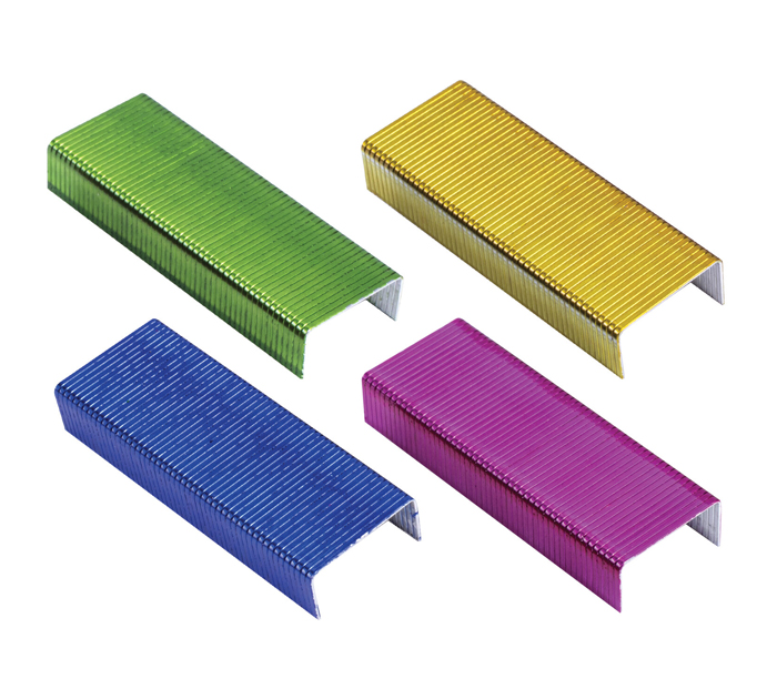 Скобы Brauberg «Extra» цветные, №24/6, 1000шт
