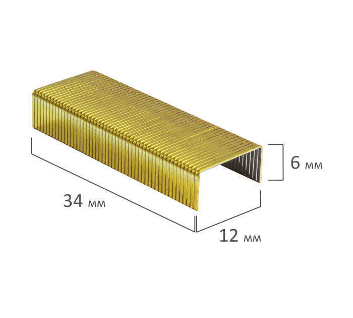 Скобы Brauberg «Extra» цветные, №24/6, 1000шт